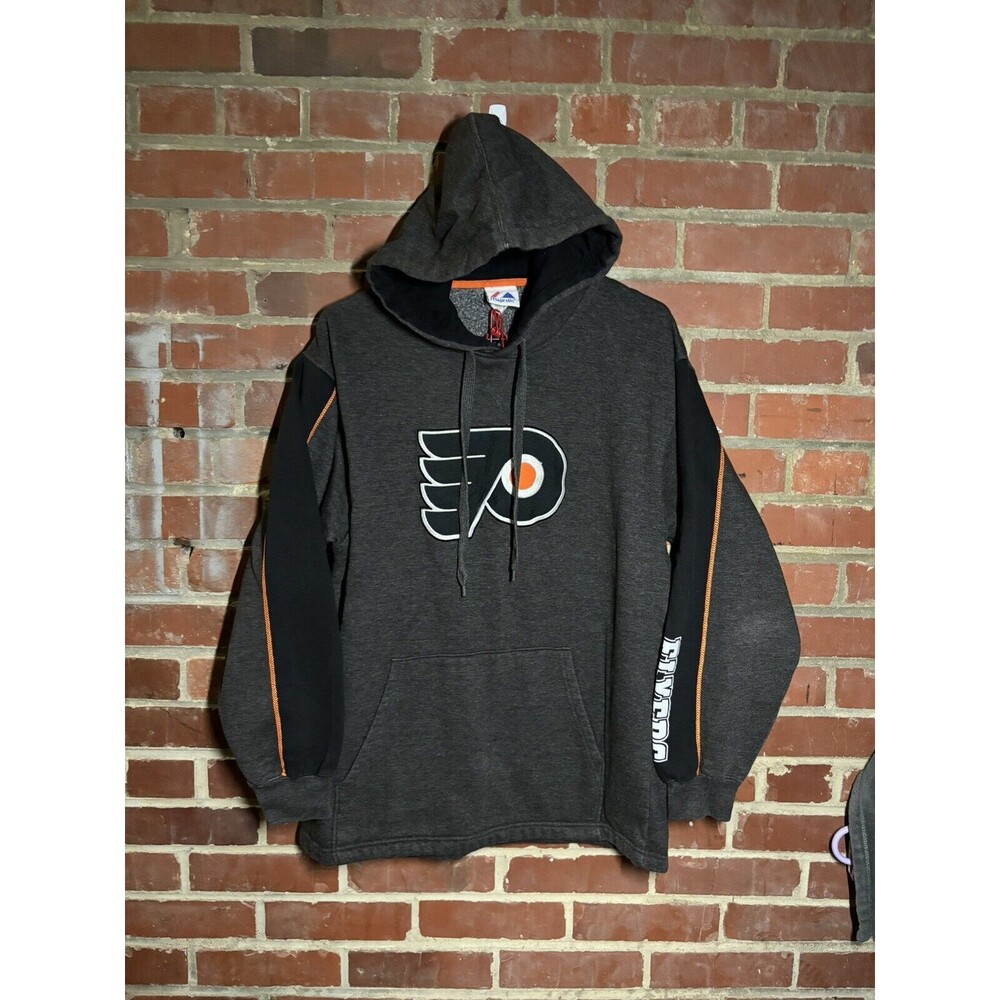Vintage Philadelphia Flyers Majestic Hoodie Sweatshirt Hooded Adult Medium